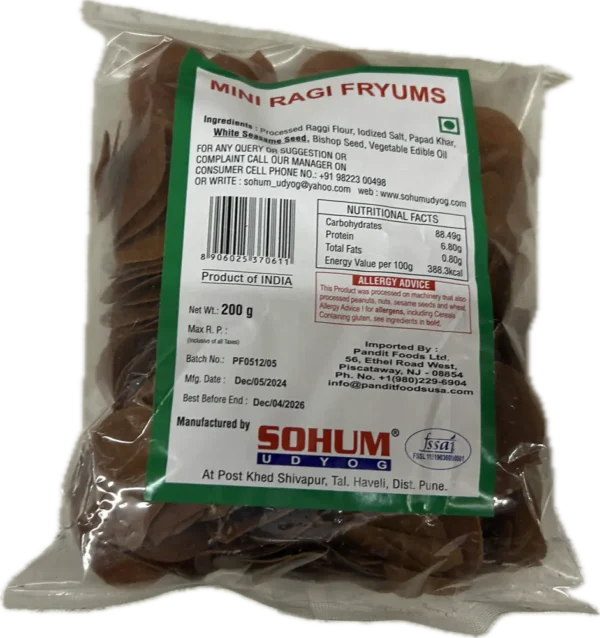 Sohum Mini Ragi Fryums
