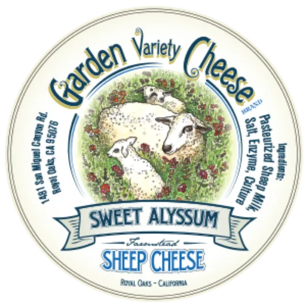 Sweet Alyssum Cheese (Fresh Cheese) by Garden Variety Cheese