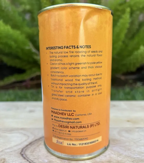 Castor Oil – Heritage Wood-Fire Boiling Extraction, Pure & Natural by Desiri Naturals